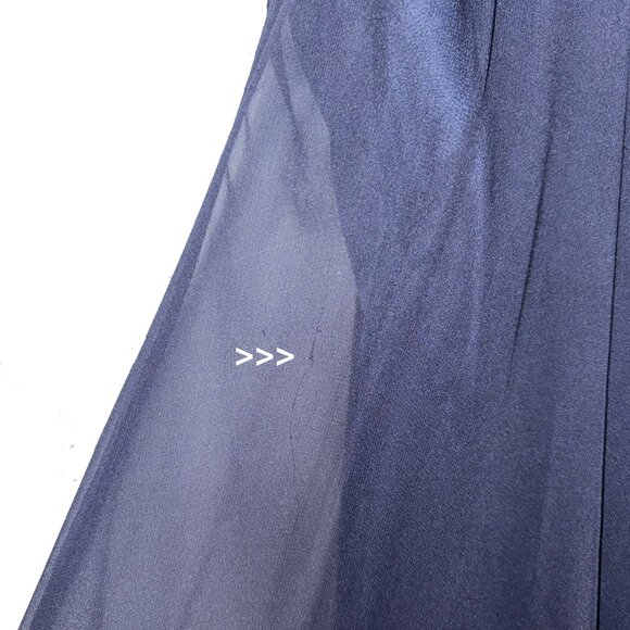 Rickie Freeman for Teri Jon 100% Silk Blue Rosette Strap Gown - Size 4 - Picture 6 of 6